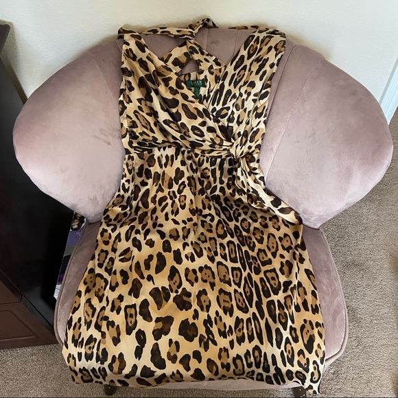 Ralph Lauren sexy leopard print dress sz10 - Picture 5 of 9